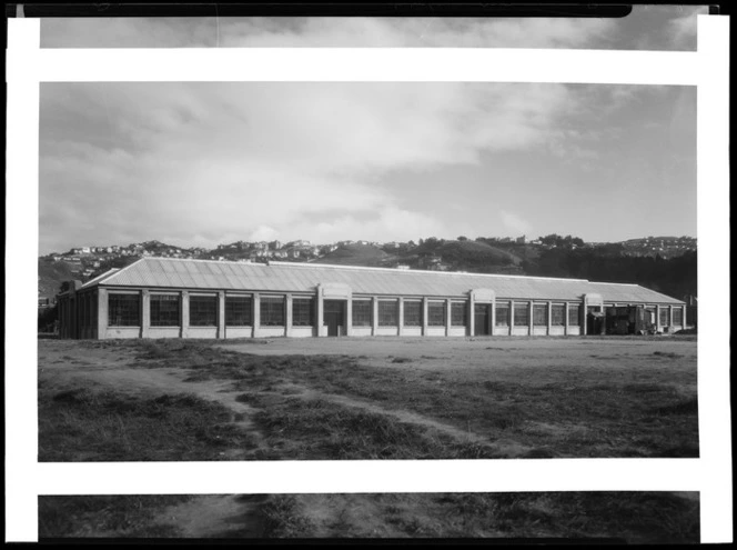 Front view of Wellington High School's workshop block