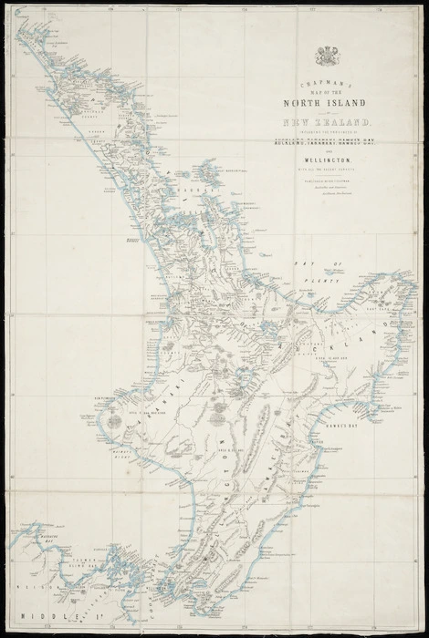 Chapman's map of the North Island of New Zealand