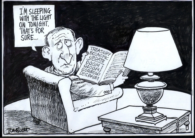 "I'm sleeping with the light on tonight, that's for sure..." 'Treasury economic update - doom, gloom, sorrow, despair!' 14 November, 2008.