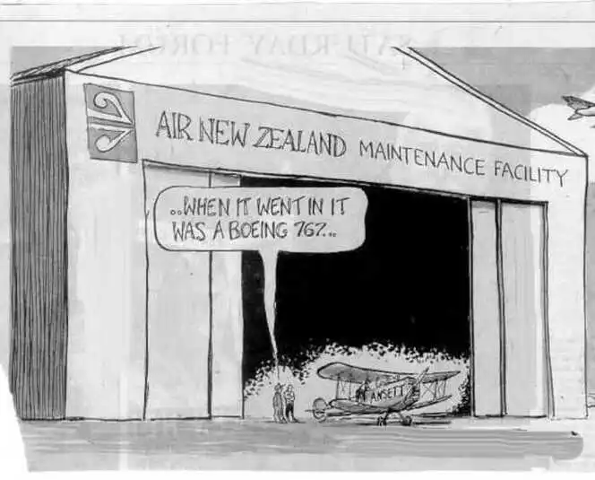 Pryor, Geoffrey fl 2000s:'..when it went in it was a Boeing 767...' Air New Zealand Maintenance Facility. Ansett. Canberra Times, 23 September 2001.