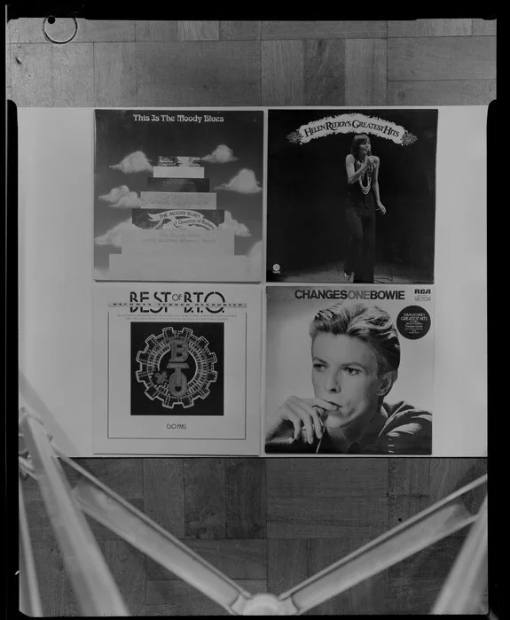 Various book and record covers