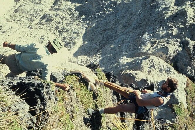 Climbing down the Lava Cascade