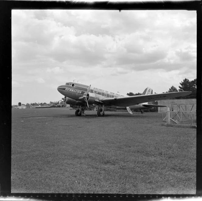 Airlines of New Zealand DC3 at Whenuapai airport, Auckland