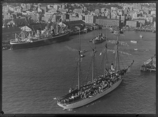 Sailing ship Esmeralda, Auckland Harbour