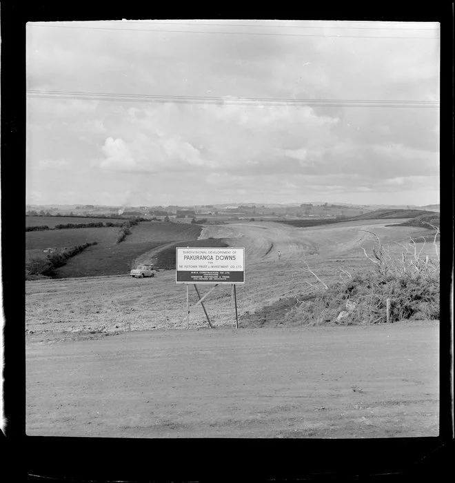 Sign post for new sub division Pakuranga Downs, Auckland