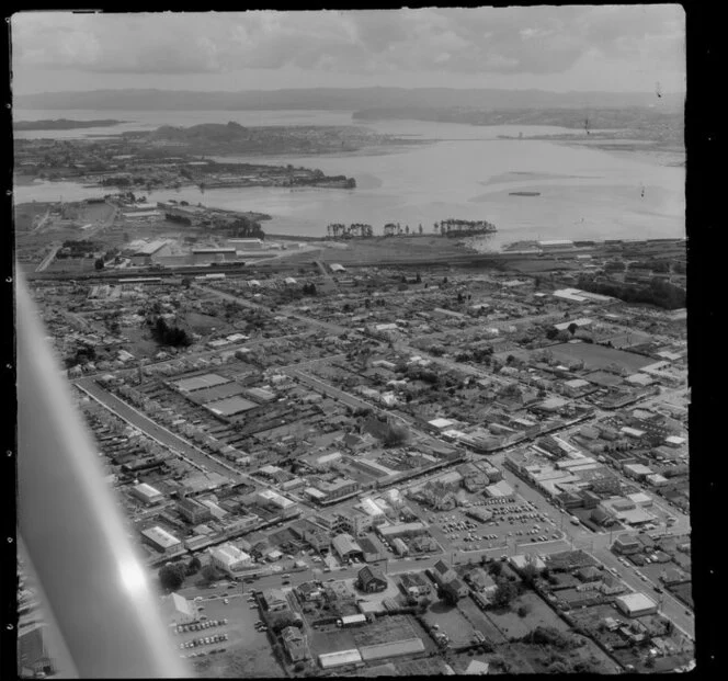 Suburb of Otahuhu, looking across to Mangere Domain, Auckland