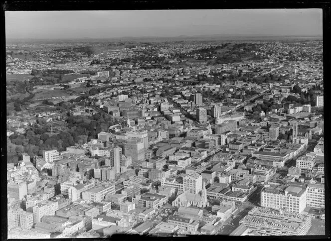 Auckland City commercial centre with Queen Street