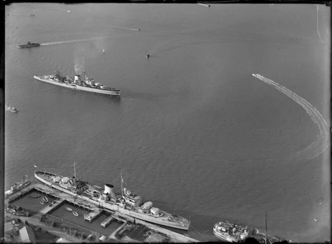 HMS Achilles, Auckland Harbour