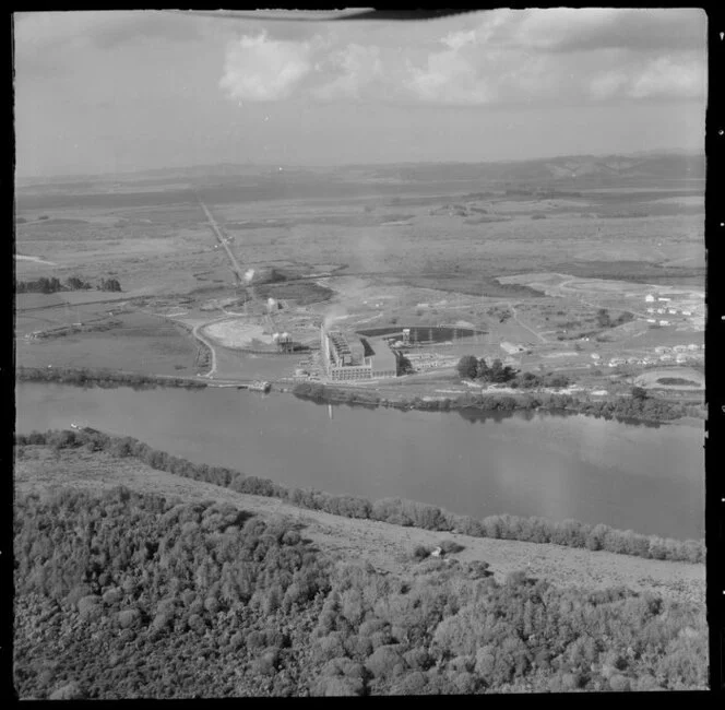 Meremere, Franklin District, featuring the Waikato River and power station