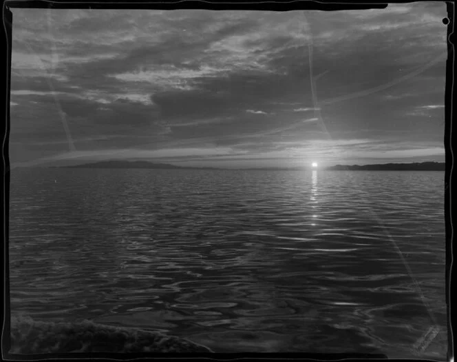 Coastal sunrise scene in Waiheke, Hauraki Gulf