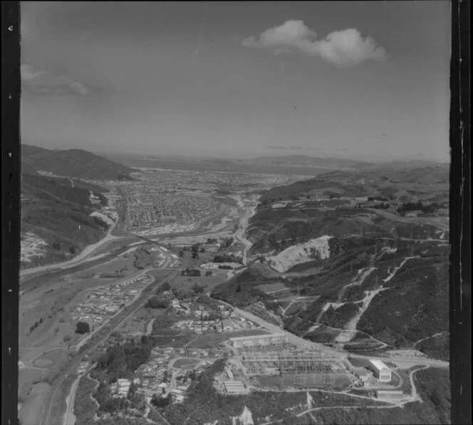 Hutt Valley, including Haywards electrical substation at bottom right