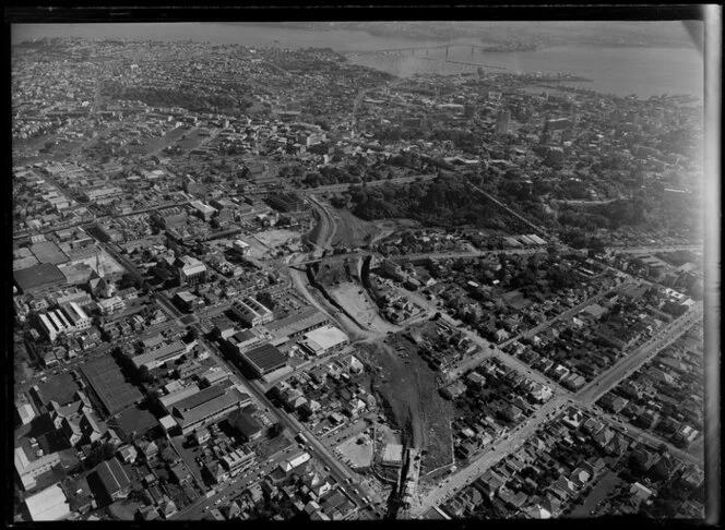 Southern Motorway construction, Grafton Gully, Auckland