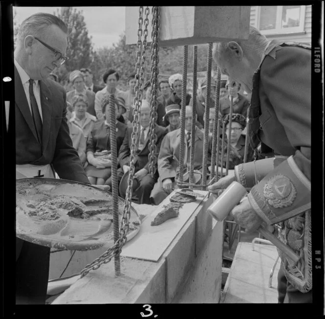 Laying of foundation stone at Epsom Masonic Hall, Auckland