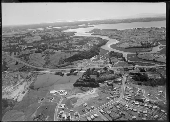 North-west motorway, Te Atatu and Waitemata Habour, Waitakere, Auckland