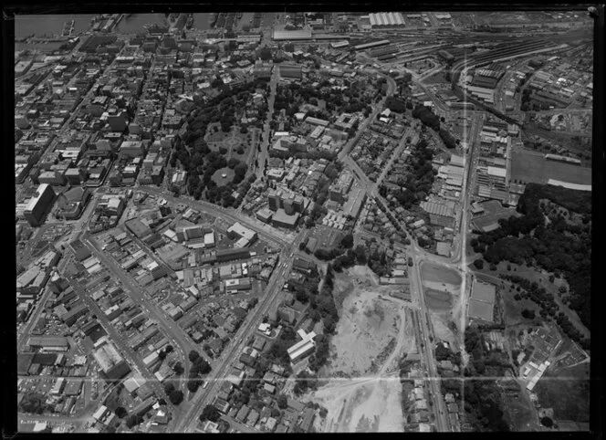 University of Auckland campus before construction of Symonds Street underpass