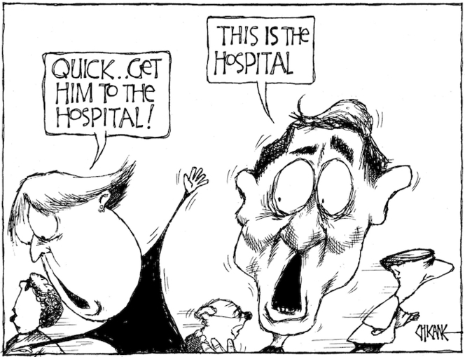 "Quick.. get him to the hospital!" "This IS the hospital." 22 February, 2008