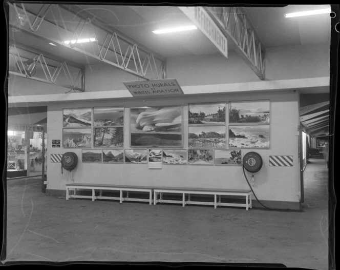 Display of photographs by Whites Aviation for Easter Show, 1968