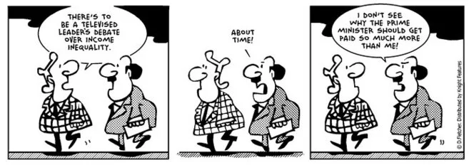 Fletcher, David 1952- :"There's to be a televised leader's debate over income inequality." ... 6 August 2011