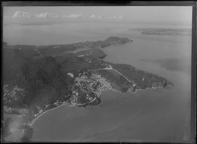 Huia, north side of Manukau Harbour, with Manukau Heads