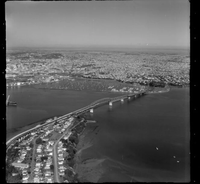 Auckland Harbour Bridge and Westhaven, Auckland