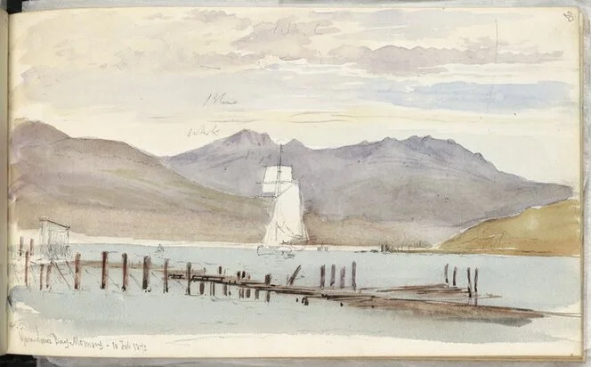 [Hodgkins, William Mathew] 1833-1898 :Macandrew Bay. Morning - 10 Feb 1872.