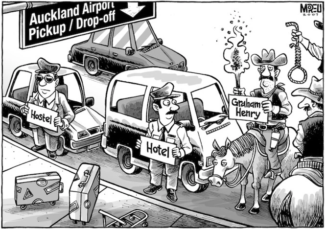 Auckland Airport - Pickup, dropoff. 9 October, 2007.