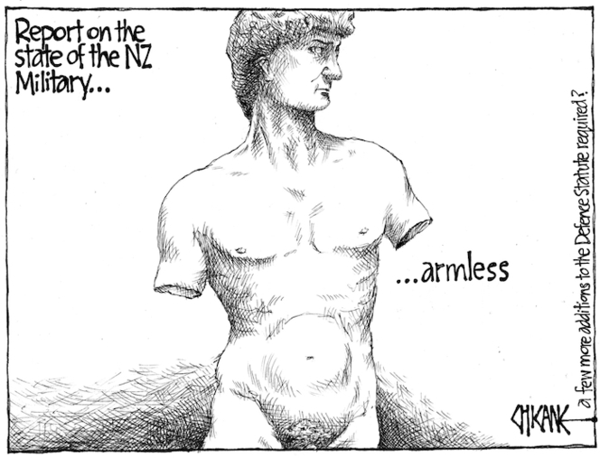Report on the state of the NZ military... ... armless. 5 September, 2008