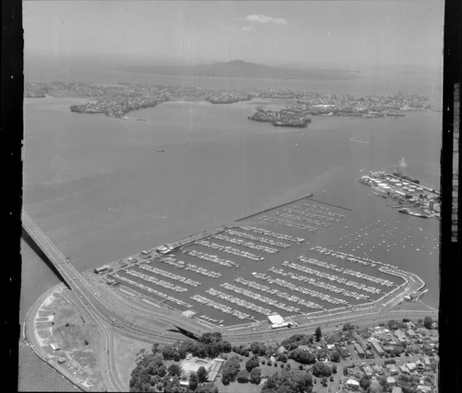 Waitemata Harbour including Westhaven Marina and approach to Auckland Harbour Bridge