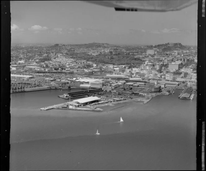 Auckland wharves including industrial waterfront area