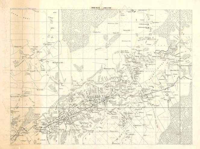 Map of Upper Hutt - Details [Colour Separations - Black]