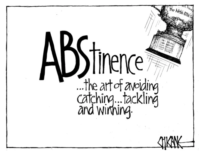 Winter, Mark 1958- :ABStinence... the art of avoiding catching... tackling and winning. 28 August 2011