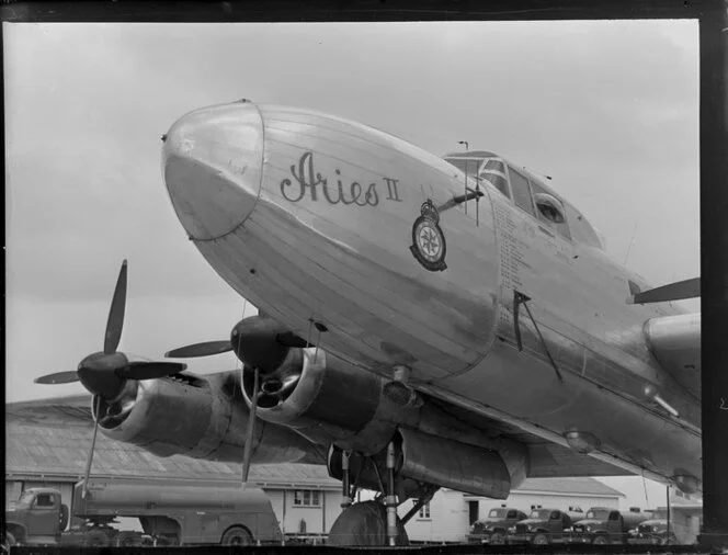 Avro Lincoln Aries II aircraft, Whenuapai, Auckland