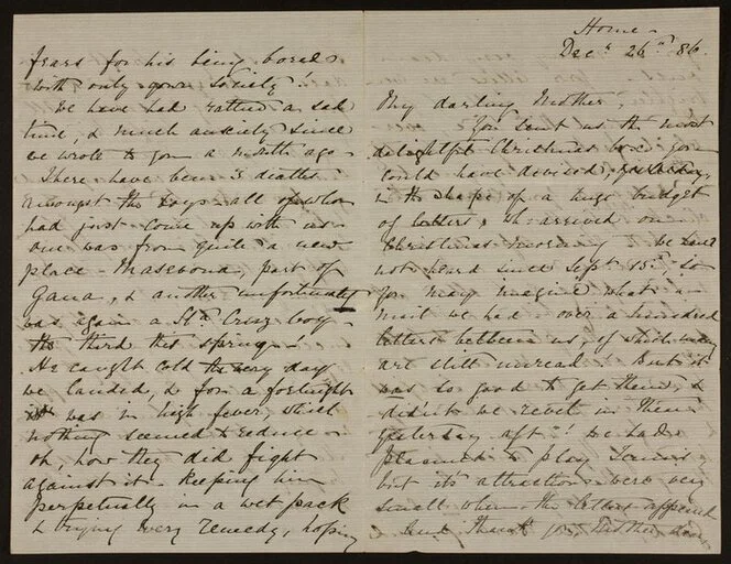Letter to his mother