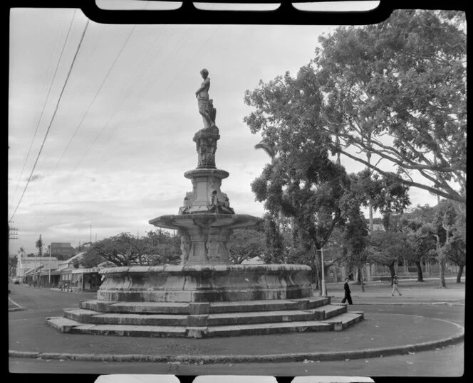 Fountain and statue in Noumea, New Caledonia