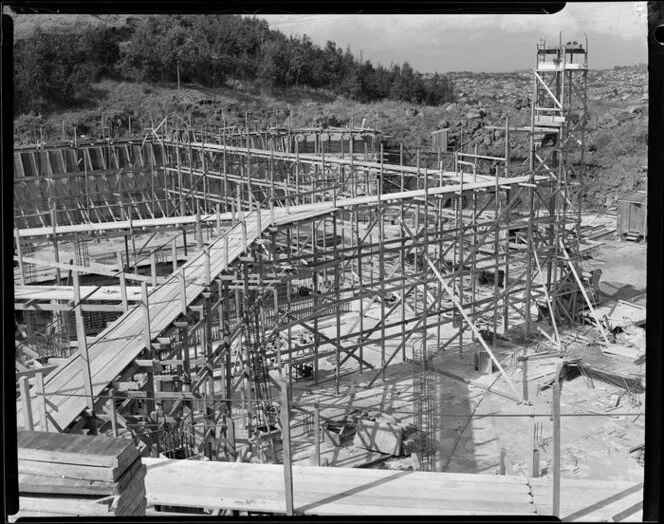 Construction of Mount Albert Reservoir, Auckland