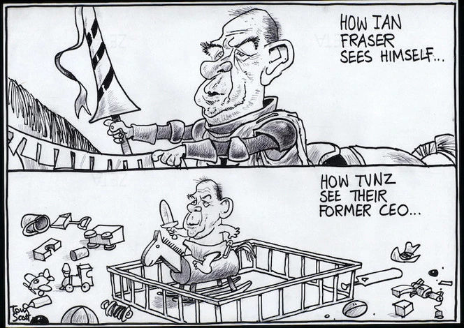 How Ian Fraser sees himself. How TVNZ see their former CEO. 14 February, 2006.