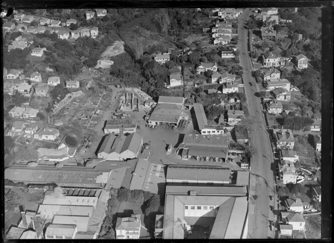 Yards of J J Craig Ltd and surrounding area, Parnell, Auckland