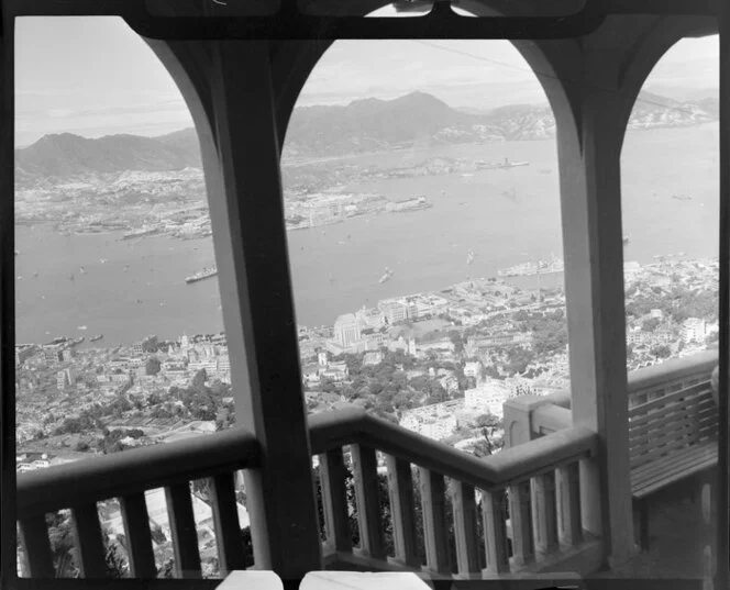 View from the Peak to the city and harbour, Hong Kong