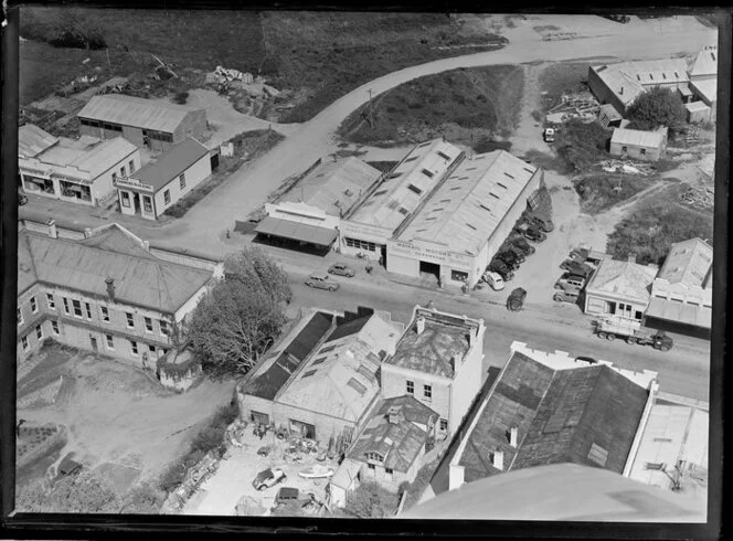 Cambridge, including Cambridge Co-op Dairy Co, The Waikato Independent, and Waikato Motors Ltd buildings