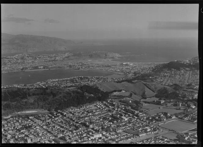 General city, Mount Victoria and looking towards Rongotai, Wellington