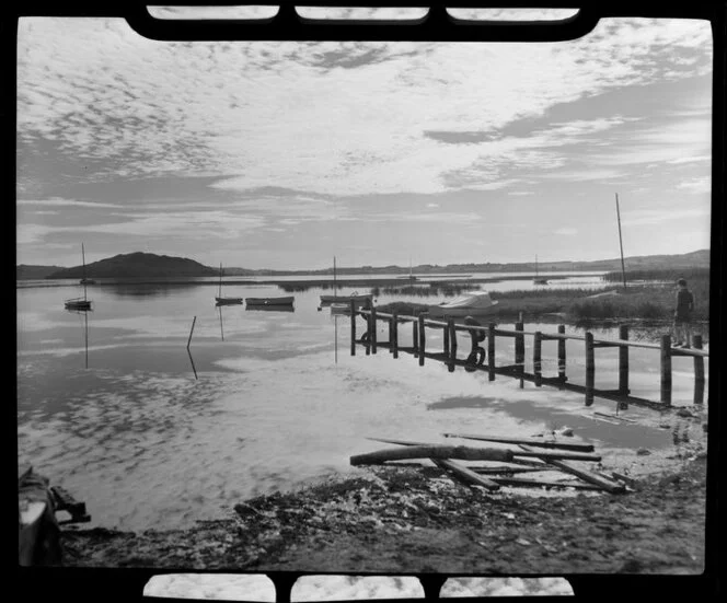 Lake Rotorua, Mokoia Island far left