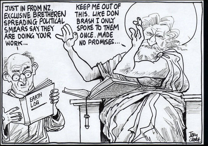 "Just in from New Zealand, Exclusive Brethren spreading political smears saying they are doing your work..." 9 September, 2005.