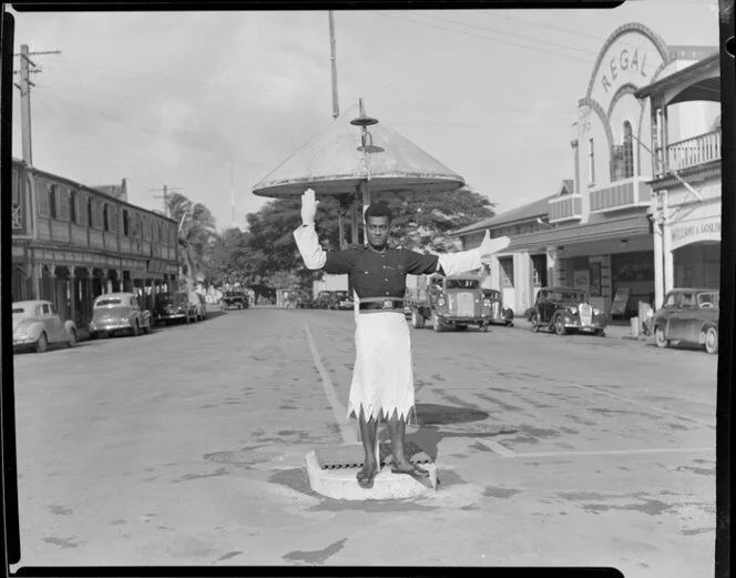 Traffic officer in Suva, Fiji