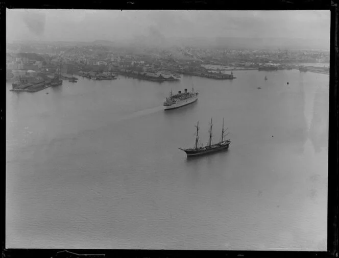 The passenger ship Monterey on Waitemata Harbour, Auckland