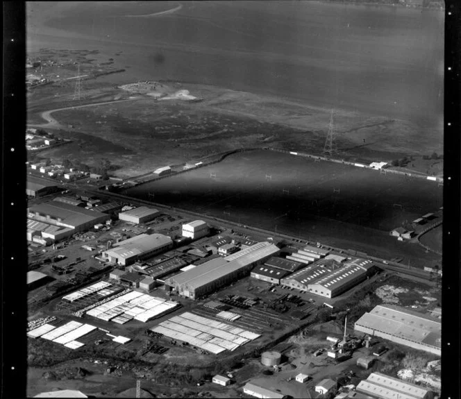 Industrial area, including sportsground, Onehunga, Auckland