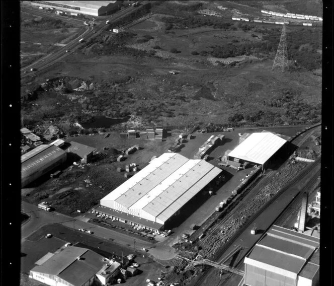 Factories, including New Zealand Freighters, in Penrose/ Otahuhu industrial area, Manukau City, Auckland