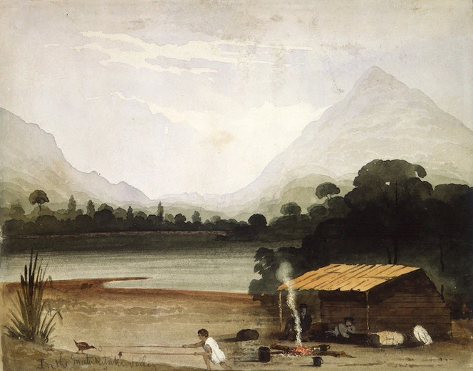 [Fox, William] 1812-1893 :In the Aglionby or Matukituki Valley, looking into the Otapawa. 20th Feb. [1846]