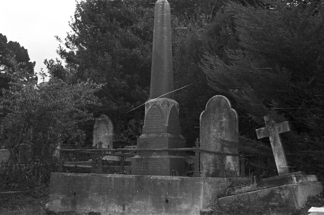 Graves in the Bolton Street cemetery, Wellington, including that of John Plimmer