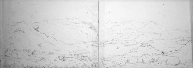[Cookson, Janetta Maria] 1812-1867 :View from top of Bridle Path looking S. over Bank's Peninsula ; Quail Island & head of harbour Novr 9 1853