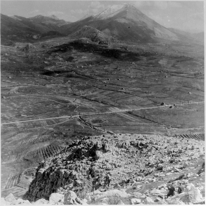 A view of Highway 6, Cassino, as seen from Trocchio